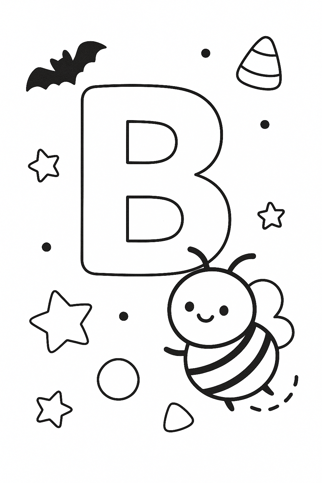 Bright Little Bees Halloween ABC Coloring Book – Fun & Spooky Learning for Kids Ages 3-6 | Printable Preschool Activity Book | Educational Halloween Letters
