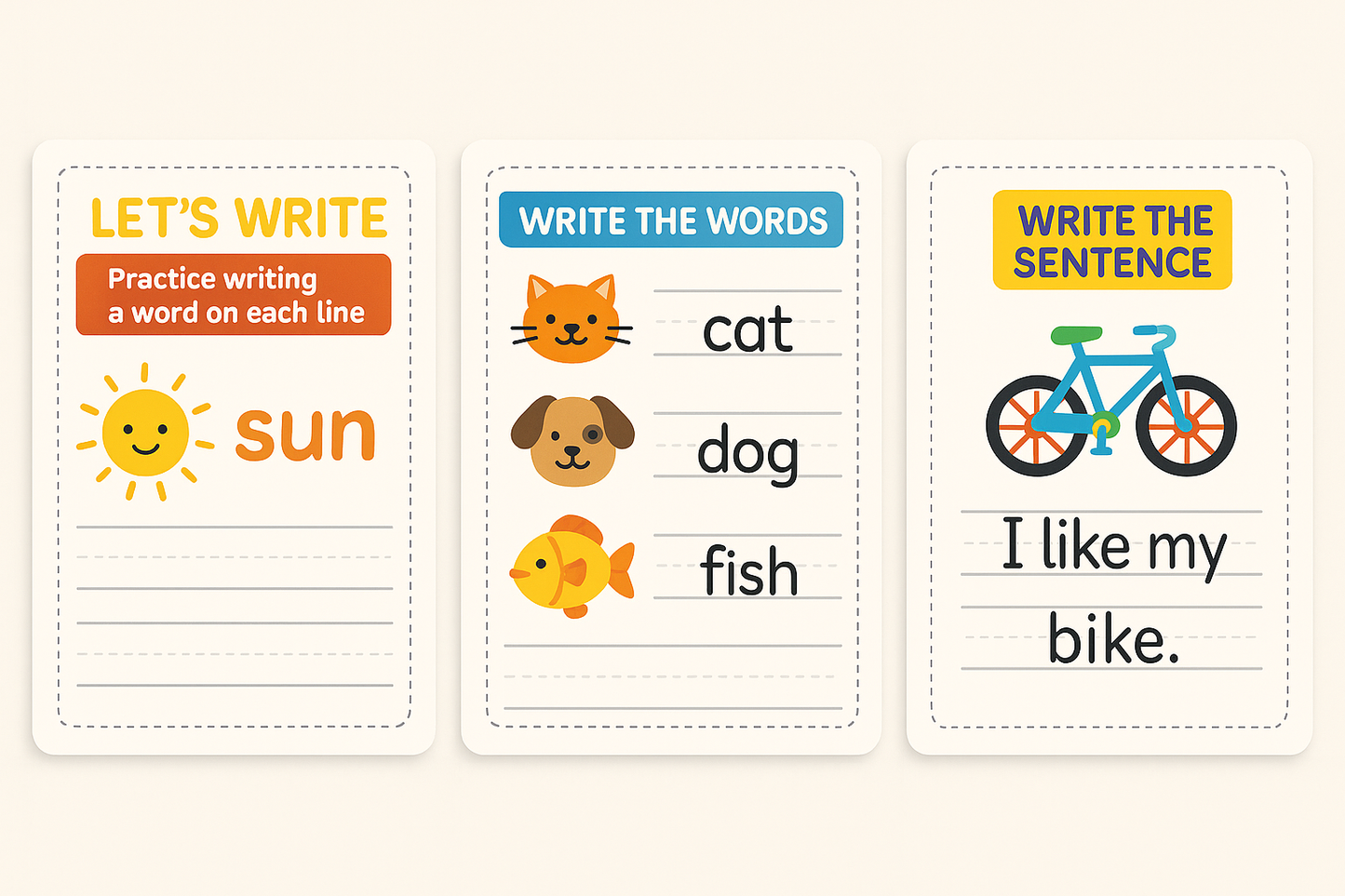 Bright Little Bees: Writing Practice Workbook (Ages 3–6)